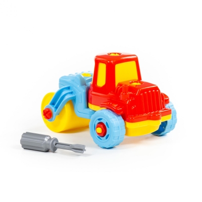 Конструктор-транспорт "Дорожній каток" (18 елементів) (в пакеті)