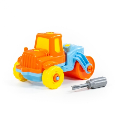 Конструктор-транспорт "Дорожній каток" (18 елементів) (в пакеті)