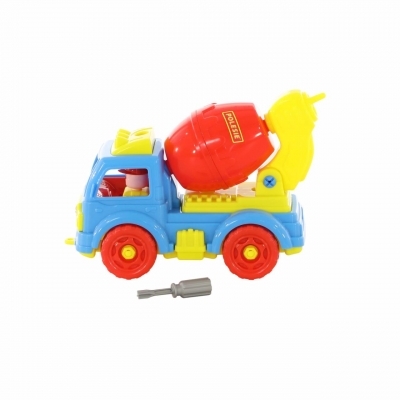 Конструктор-транспорт "Автомобіль-бетоновоз" (29 елементів) (в сіточці)