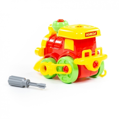 Конструктор-транспорт "Паровозик" (25 елементів) (в пакеті)