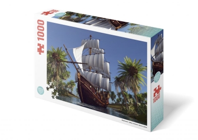 Пазл 1000 елементів «Вітрильник на сході сонця»