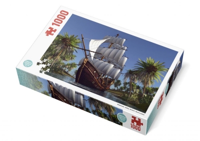 Пазл 1000 елементів «Вітрильник на сході сонця»