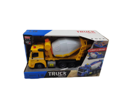 Автомобіль-бетоновоз інерційний зі світлом і звуком 1:16 в коробці