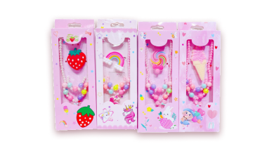 Набір аксесуарів-3шт, намисто/браслет/заколка