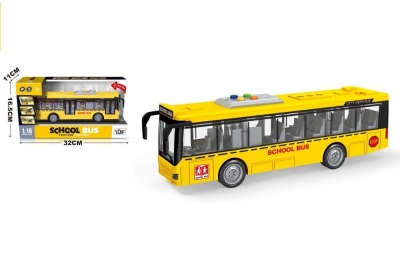 Шкільний автобус інерційний зі світлом і звуком 1:16 в коробці