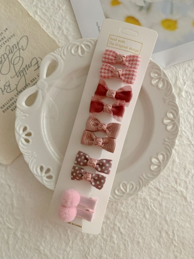 Набір аксесуарів для волосся "Метелики-бантики кольорові", 10 шт в наборі в ас.