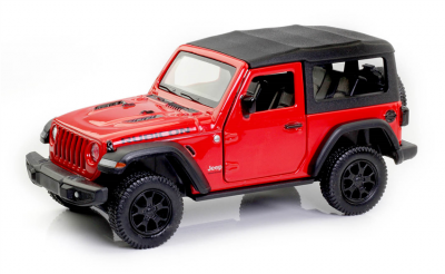 Машинка Jeep Wrangler Rubicon 2021 - Soft Top (With Hologram), масштаб 1:32