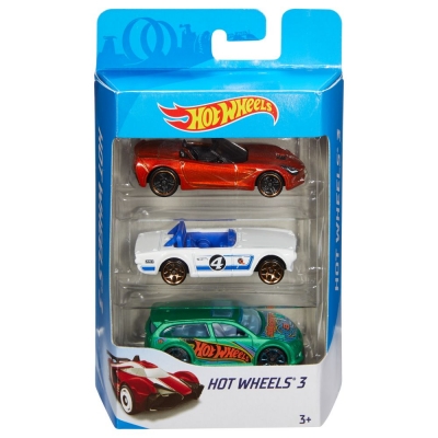 Набір з 3-х базових машинок Hot Wheels (в ас.)