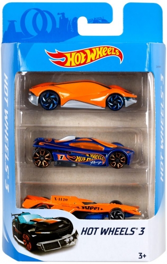 Набір з 3-х базових машинок Hot Wheels (в ас.)