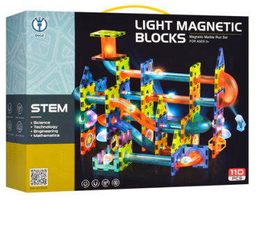 Магнітний конструктор "Лабіринт" зі світлом, 110 деталей 
