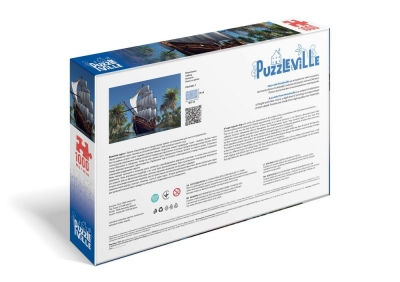 Пазл 1000 елементів «Вітрильник на сході сонця»