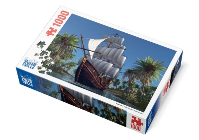 Пазл 1000 елементів «Вітрильник на сході сонця»