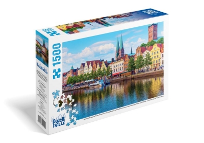 Пазл 1500 елементів "Місто Любек на річці Траве, Німеччина"