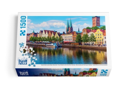 Пазл 1500 елементів "Місто Любек на річці Траве, Німеччина"