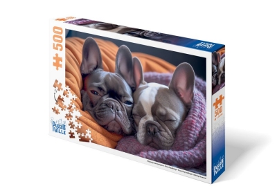 Пазл 500 елементів "Французькі бульдоги"