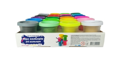Набір для дитячого ліплення "Тісто-пластилін 24 баночки"