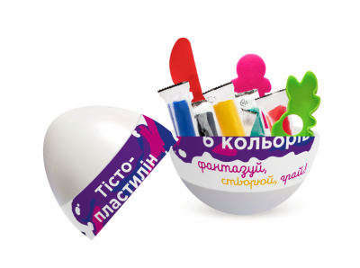 Набір для ліплення в яйці "Тісто для ліплення 6 кольорів"