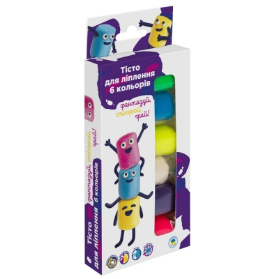 Набір для дитячого ліплення  "Тісто для ліплення 6 кольорів"