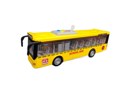 Шкільний автобус інерційний зі світлом і звуком 1:16 в коробці