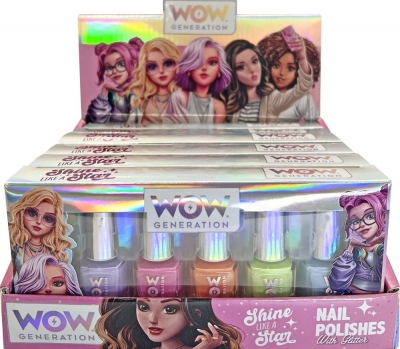 Лак для нігтів яскравих кольорів, 5 шт.