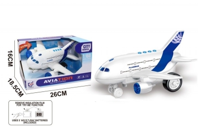 Літак інерційний зі світлом і звуком 1: 16 в коробці